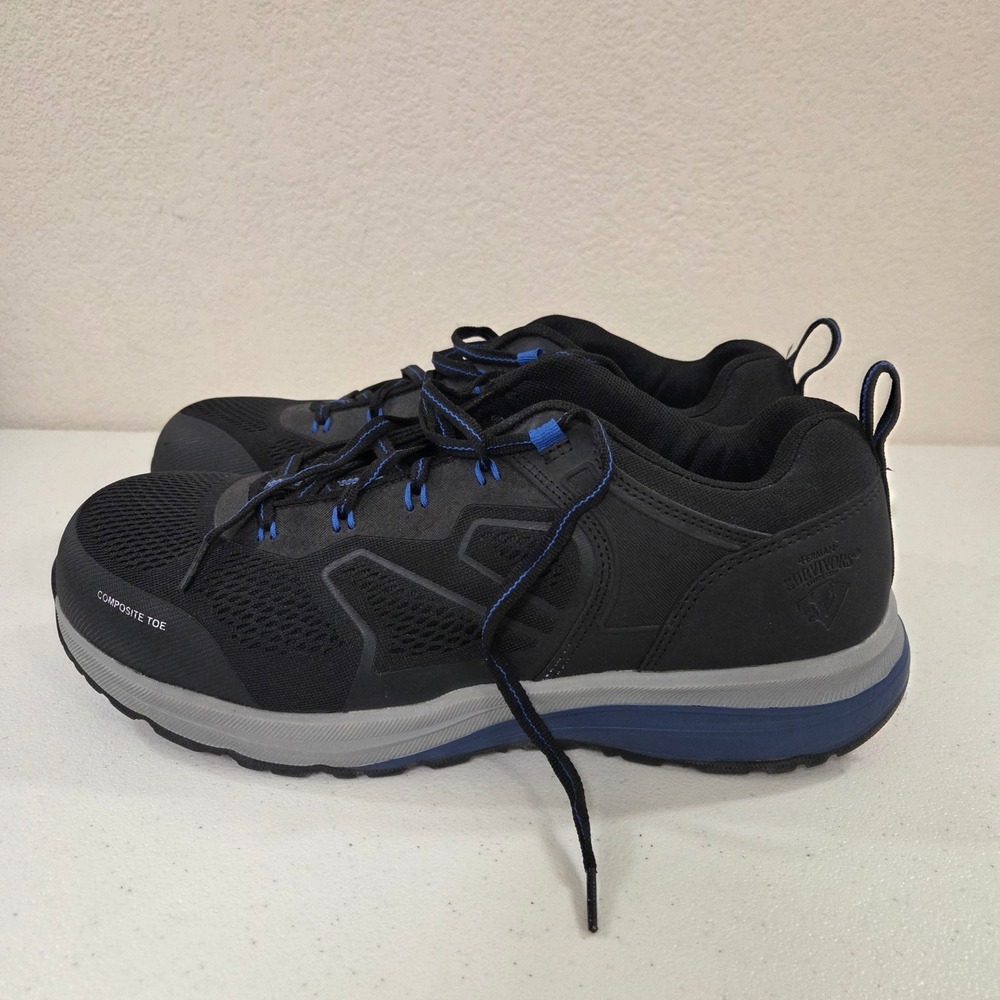 Herman Survivors Mens 13 Composite Toe Black Blue Work Shoes MNHS42AG002 Safety